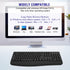 Wireless Keyboard, 2.4G Full-Sized Ergonomic Computer Keyboard with Wrist Rest for Windows, Mac OS, Laptop/PC/Desktop
