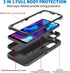 Anloes Heavy Duty Case for Moto G Pure 2021/G Play 2023/G Power 2022, Shockproof Dustproof Protection (Black)