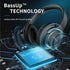 KVIDIO Updated Bluetooth Headphones Over Ear, 65 Hours Playtime Wireless with Microphone, Foldable Lightweight Headset
