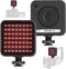Ordro LN-5 Mini IR Night Vision Light for Video Camera, Built-in Rechargeable Battery, 3 Cold Shoe Mounts