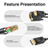 6FT, 1080P Danfetsoy Displayport to VGA Cable Displayport to VGA Adapter Male to Male Cord Gold-Plated HD Video DP