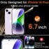 3+3 Pack Privacy Screen Protector for iPhone 14 Plus 6.7-Inch with 3 Pack Camera Lens Protector, Anti Spy Tempered Glass Film 9H Hardness Bubble Free Case Friendly
