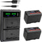 Kastar 2-Pack BP-950G Pro Battery and USB Charger Compatible with Canon XF205, XF300, RED Komodo