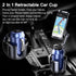 2 in 1 Car Cup Holder Phone Tablet Mount, Adjustable Long Arm with 360° Rotation for All Smartphones and Tablets