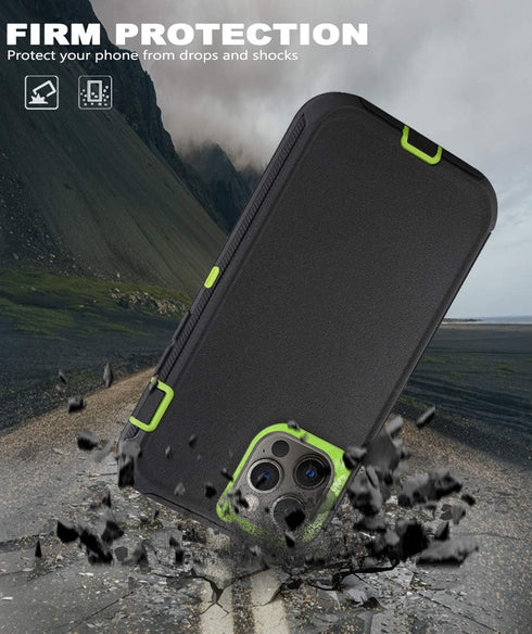 iPhone 12 Pro Max Case 6.7" with 2 Screen Protectors, Full Body Rugged Heavy Duty Military Grade Shockproof Protection