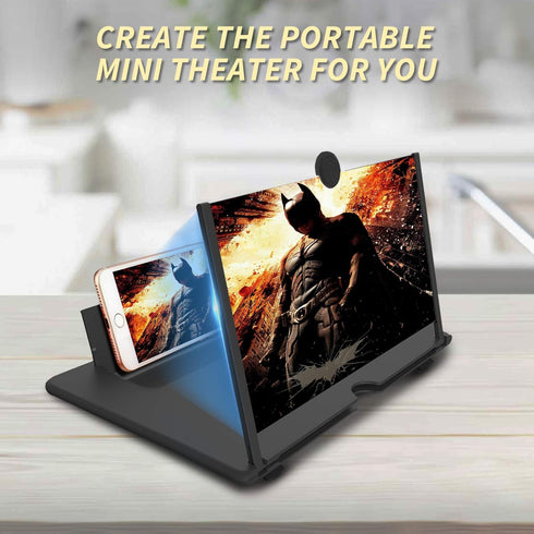 14 inch Screen Magnifier for Cell Phone, 3D Enlarger for Movies, Videos, Reading, Gaming, Compatible with Smartphones