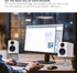 Kanto SE2W Elevated Desktop Speaker Stands for Small Speakers, 3.8” Tall, Supports 7.1 lbs, Pair, White