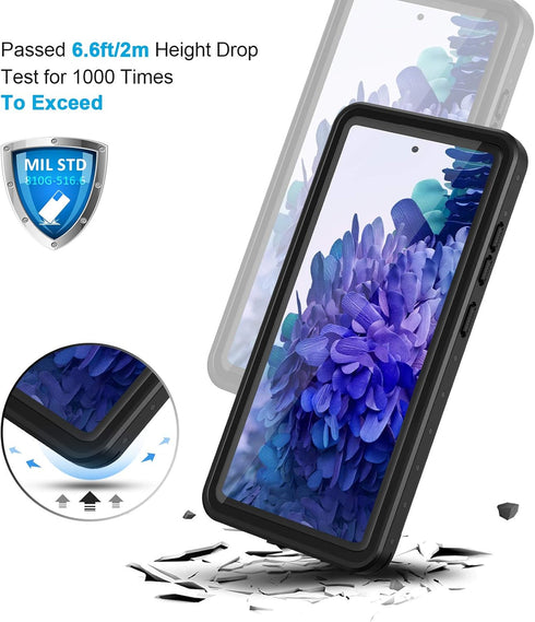 Lanhiem IP68 Waterproof Dustproof Case for Samsung Galaxy S20 FE - Heavy Duty with Built-in Screen Protector