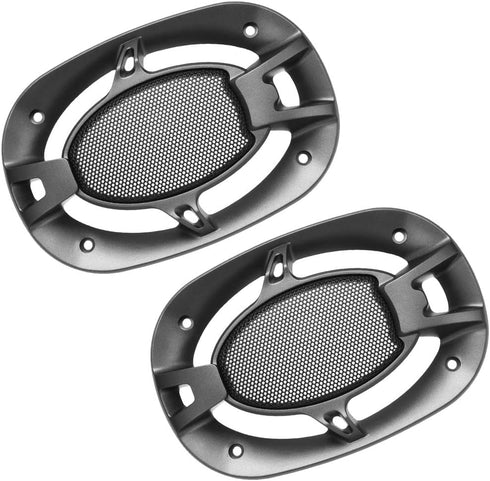 uxcell 2pcs Black Speaker Grill Cover for 4x6 Inch Decorative Square Subwoofer Mesh Guard Protector