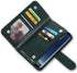 Asuwish Wallet Case for Samsung Galaxy S8 - Dark Green Leather Flip with Tempered Glass & Card Holder Stand.