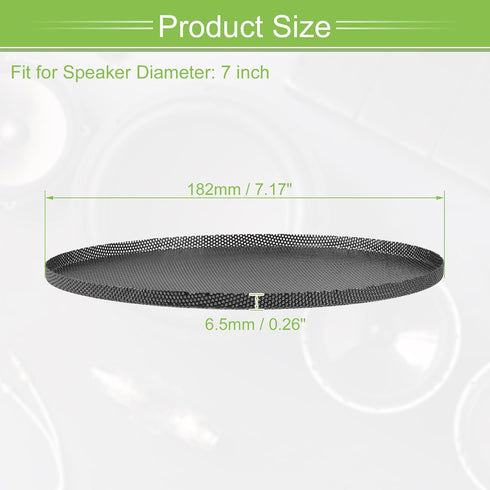 ACROPIX Universal 7 Inch Speaker Grills Mesh for Audio Subwoofer 182x6.5mm Grille without Frame (Black, Pack of 1)