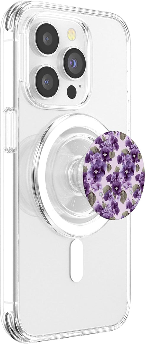 Vintage Flowers African Violet Lover African Violet Inspired Flower Pattern Plant Lover Floral PopSockets MagSafe
