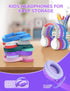iClever Kids Headphones, 85dBA Safe Volume, Tangle Free, Swivel Foldable, 3.5mm Jack, Bulk 5 Pack for School/Classroom