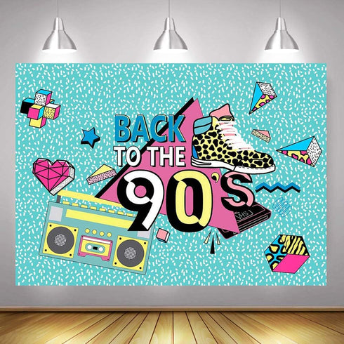 Art Studio 90's Theme Music Party Photography Backdrops, Colorful Graffiti Style Photo Booth Props, Vinyl 5x3ft