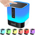 Night Light Bluetooth Speaker, HD Stereo Sound, Wireless Alarm Clock with Multicolor Changing Bedside Lamp