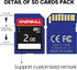 EASTBULL 5-Pack 2GB Class 6 SD Card U1 V30 SDHC Memory Card for Camera, Full HD Video with Mini Cases