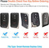 Tukellen Leather Key Fob Cover for Lexus with Keychain, Compatible with RX ES GS LS NX RS GX LX RC LC Smart Key - Brown.