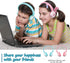 SIMOLIO Wired Headphones for Kids with Mic & Share Port, 75dB/85dB/94dB Volume Limit, Children Headphone with Portable