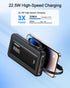 FlyKangaroo 10000mAh 22.5W Pack 6 2 Portable Charger with Built in Cables, Slim Fast Charging Power Bank USB C LED
