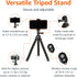 Amazon Basics 10-inch, Portable and Flexible Tripod with Wireless Remote and Smartphone Clamp, Black