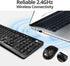 SIIG Jk-WR0T12-S1 Standard Size 102Key Wireless Keyboard with 3Button Wireless Optical Mouse in Black