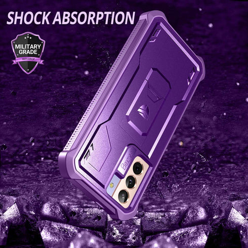Dexnor for Samsung Galaxy S21 Case - Heavy Duty Military Grade Protection with Built-in Screen Protector