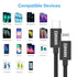COSOOS 2 Short USB-C to iPhone Cables (10in/26cm) Fast Charging Syncing Cable for iPhone 14 Pro Max, 14 Plus, 14