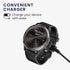 kwmobile USB-C Charger Compatible with Garmin vivomove Trend/Lily/HR/Forerunner 35/30/735XT - Black Charging Cable for