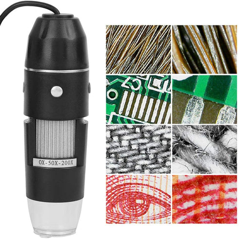 Marhynchus USB Microscope Camera, 0X-500X, Environmental Protection Matte Pattern Induction Dimming Digital Microscope