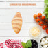 3pcs Set jojofuny Realistic Fake French Croissant Bread Model for Kitchen and Bakery Decor, Artificial Simulation Food
