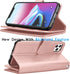 Tekcoo Wallet Case for iPhone 11 (6.1 inch) 2019, Luxury ID Cash Credit Card Slots Holder, Rose Gold