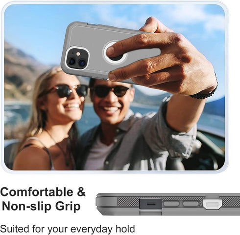 iPhone 11 Case with Built-in Screen Protector, Heavy Duty Drop Protection, Rugged Shockproof Dust Proof Cover