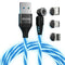 Statik GloBright 360 Magnetic Charging Cable, Light Up Charging Cable, Magnetic USB C Charging Cable, LED Charging