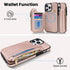 Delidigi Wallet Case for iPhone 14 Pro Max with Card Holder, Compatible with Mag-Safe, Flip PU Leather Zipper Pouch