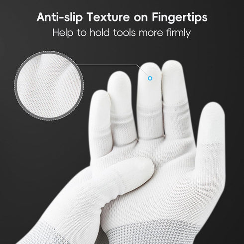 JJC Polyester Anti-Static Cleaning Gloves for Camera Lens CCD CMOS Sensor, Free Size - 2 Pair
