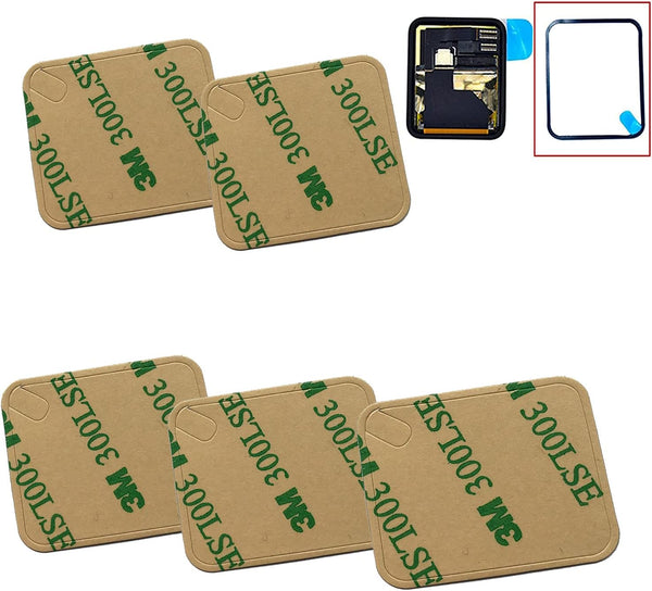 Eaglestar 5pcs Lot Compatible Pre-cut Front LCD Sticker Replacement for Apple Watch Series 1&2 - Waterproof Adhesive