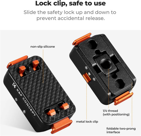 K&F CONCEPT Insta360 X5, 1/4 2, X4 Upgrade Magnetic Quick Release Mount Compatible with with Screw Hole/Adapter