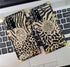 Samsung Galaxy A52 Trunk Case, Cute Leopard Pattern Gold Glitter Bling Soft Cover with Finger Ring Grip Kickstand