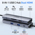 USB C Docking Station Dual HDMI Monitor, USB C to Dual HDMI Adapter with PD Charging, SD/TF, USB A&C 3.0 Ports