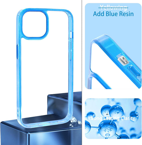 JJGoo Clear Case Compatible with iPhone 13 Pro Max, Transparent Shockproof Hard PC Back Protective Cover