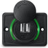 12V RV USB Charger, Quick Charger 3.0 Wall Mount USB Charging Station for Car Camper Boat Marine (Black A74)