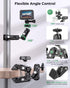 CAMBOFOTO 360 1/4"-20 3/8"-16 Camera/Gopro/Ronin-M/MOVI/Insta360/Tripod/Desk Super Clamp Camera Mount, Dual Ballhead