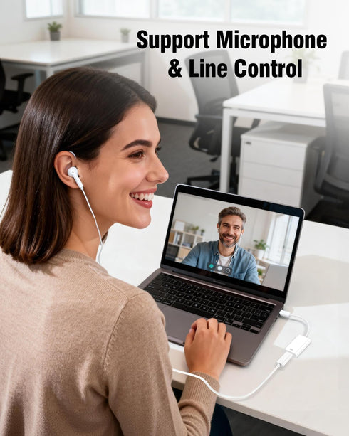 GetsISKON 17/16/15 6/5/4, USB C to Lightning Headphone Audio Adapter, Type C Male to Female Lightning Earphone