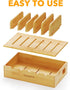 SpaceAid Bamboo Charging Station for Multiple Devices, Cell Phone Docking Stations for Multi Laptop, Tablets and iPads