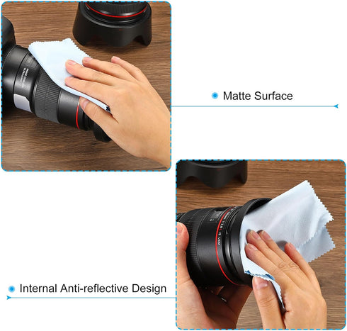 PATIKIL 43mm Lens Hood, Wide Angle Matte Surface Anti-reflective Hood with Cap and Cleaning Cloth for Nikon, Fujifilm