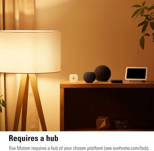 Eve Motion (Matter) - Smart Motion Sensor with Light Sensor, IPX3 Water Resistance, Automatic Activation of Lights and