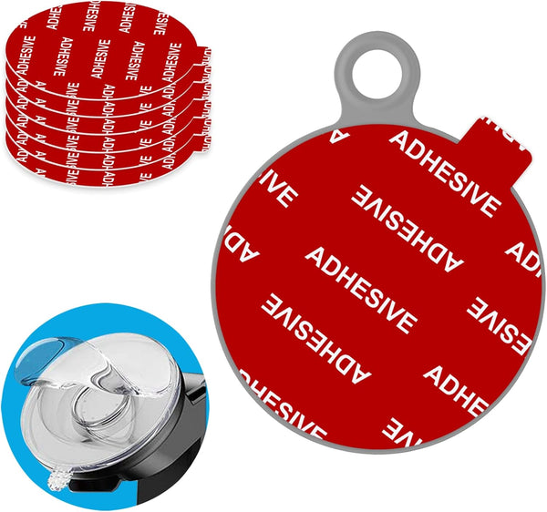 PKYAA Dashboard Pad Mounting Disk Sticky Adhesive Replacement Kit, 6pcs 3.15"(80mm) Circle Stickers for Suction Cup Car