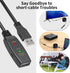 LDKCOK 60FT Active USB Extension Cable 2.0 Male to Female with A Extension Chipset Signal Booster - Active