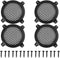 X AUTOHAUX 4pcs Grill Cover, 4" Mesh Protector for Car Speaker Woofer Subwoofer