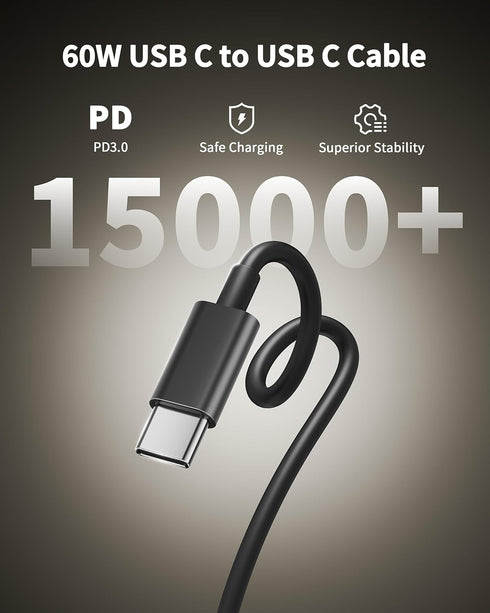 WODENTA 17 2-Pack 45W 17/17 Pro/17 Max/Air/17e/16/15 10FT iPhone Charger, Fast Charging Dual Port Type C Power Adapter